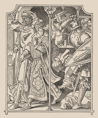 निबेलुंग्स। Etzel और Kriemhild, 1840-1841। द्वारा अल्फ्रेड रिटेल