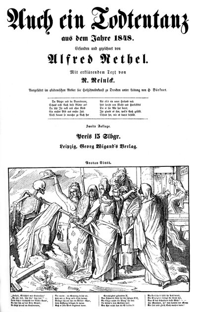 Totentanz 1848: मौत को पृथ्वी पर भेजा गया द्वारा अल्फ्रेड रिटेल