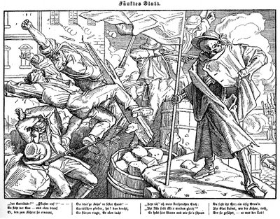 Totentanz 1848: मौत क्रांतिकारी नागरिकों की ओर ले जाती है द्वारा अल्फ्रेड रिटेल