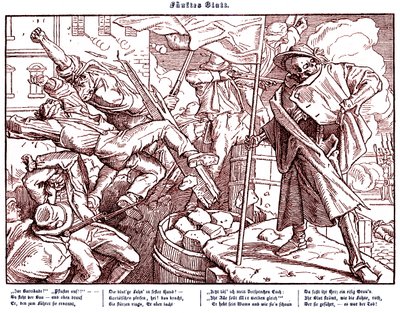 Totentanz 1848: मौत क्रांतिकारी नागरिकों की ओर ले जाती है द्वारा अल्फ्रेड रिटेल