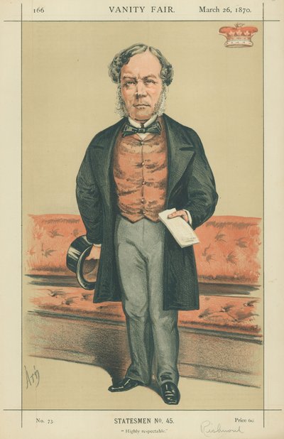 विस्काउंट रानेलघ, अत्यधिक सम्मानजनक, 26 मार्च 1870, वैनिटी फेयर कार्टून द्वारा अल्फ्रेड थॉम्पसन
