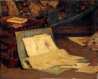 आस्तिक के स्टूडियो का कोना, 1849-1924। द्वारा अल्फ्रेड वेरहेरेन