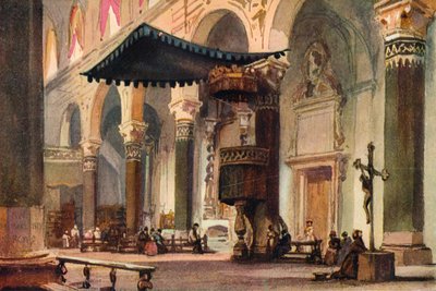 कैथेड्रल के इंटीरियर, सैन रेमो, c1870 द्वारा अल्फ्रेड वॉटरहाउस