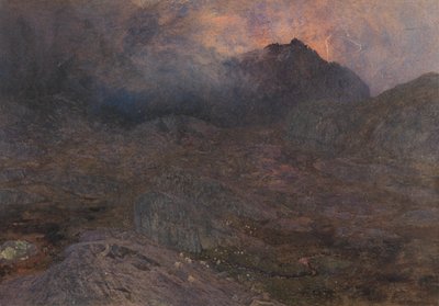 Cwn Trifaen, c.1857 (wc बॉडीकोल के साथ und scratching out) द्वारा अल्फ्रेड विलियम हंट