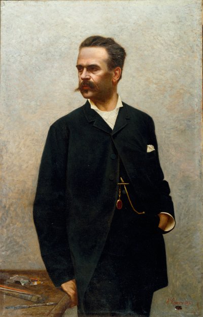 पेंटर निकोलो बाराबिनो (1832-1897) का पोर्ट्रेट अल्फ्रेडो लक्सोरो द्वारा पेंटिंग (एन। 1859-1918) 19 वीं शताब्दी का सूर्य। 124x80 सेमी जीन नर्वी, गैलेरिया डी'आर्टे मॉडर्न, आमंत्रण। 0996 द्वारा अल्फ्रेडो लक्सरो