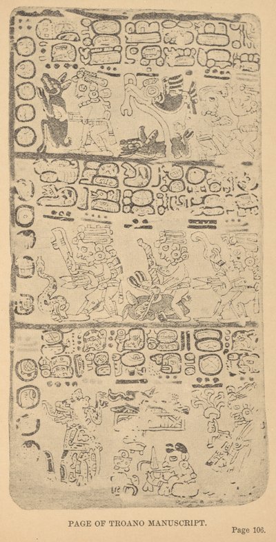 Troano Manuscript का पृष्ठ द्वारा ऐलिस डिक्सन ले प्लैजोन