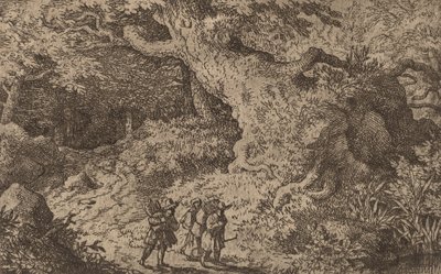 एक घना जंगल, शायद c. 16451656. द्वारा एलर्ट वैन एवरडिंगन