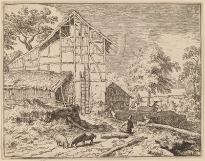 दो सीढ़ी वाला कॉटेज, शायद c. 16451656. द्वारा एलर्ट वैन एवरडिंगन