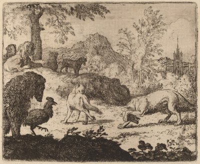 रेनार्ड ने वुल्फ को एक आँख से अंधा कर दिया, शायद c. 16451656. द्वारा एलर्ट वैन एवरडिंगन