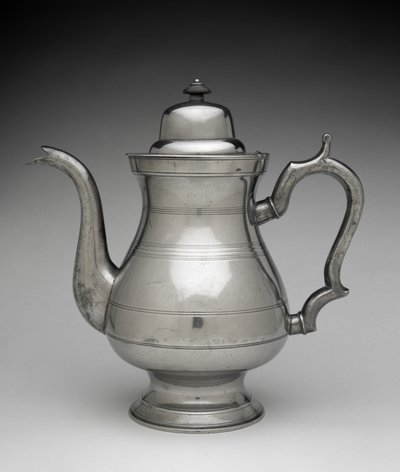 चायदानी, सी। 1829-1842 (ब्रिटानिया मेटल) द्वारा एलन कुली