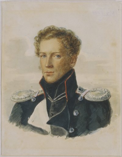 सर्गेई लांस्कॉय 1789-1832, शेवेलियर गार्ड के अधिकारी, 1829 द्वारा Alois Gustav Rockstuhl
