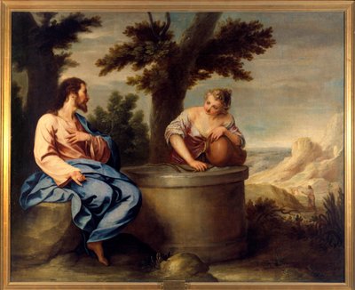 मसीह और सामरी। कैनो अलोंसो (1601-1667) द्वारा पेंटिंग, ईसी। विशेष द्वारा अलोंसो कैनो