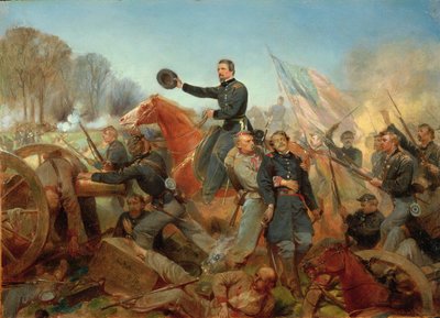 1865 में वर्जीनिया के स्पोट्सेलिया कोर्ट हाउस में जंगल की लड़ाई, हमला द्वारा अलोंजो चैपल