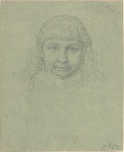 एक बच्चे का सिर, 1893। द्वारा अल्फोंस लेग्रोस