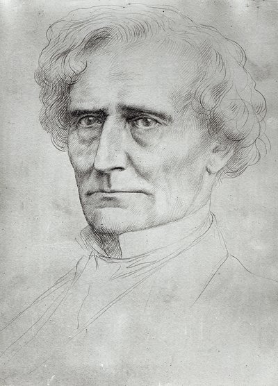 हेक्टर बर्लिओज़ का चित्र (1803-69) (कागज पर कलम और स्याही) द्वारा अल्फोंस लेग्रोस