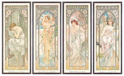 दिन का समय; दिन के घंटे द्वारा Alphonse Mucha