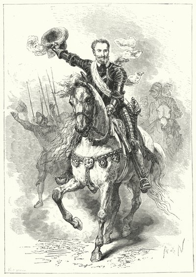1590 की इव्री की लड़ाई में फ्रांस के हेनरी IV द्वारा न्‍यूविले के बाद अल्‍फोंस मैरी डे