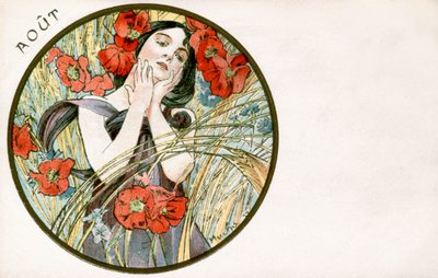 'अगस्त', 1900 द्वारा अल्फोंस मुचा