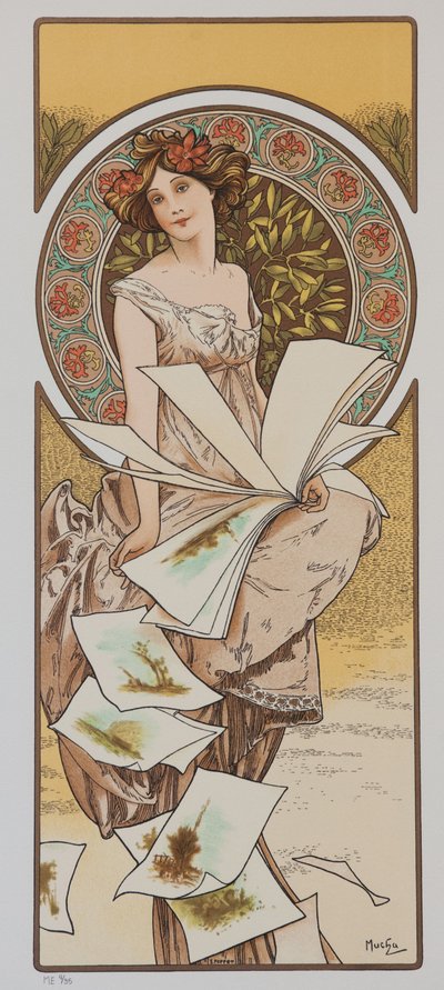 Champenois Calendar, ca 1897। द्वारा अल्फोंस मुचा