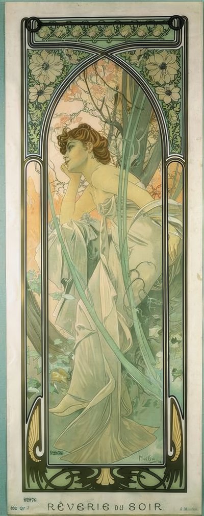 इवनिंग रेवेरी द्वारा Alphonse Mucha