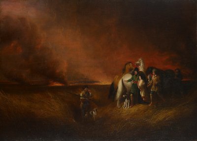 द प्रेयरी ऑन फायर, 1827। द्वारा अल्वान फिशर