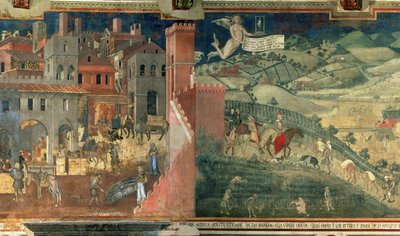 अच्छी सरकार के प्रभाव, c.1338 द्वारा Ambrogio Lorenzetti