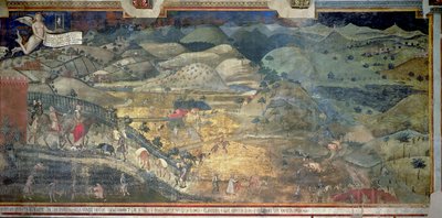 देश में अच्छी सरकार के प्रभाव, 1388-40 द्वारा Ambrogio Lorenzetti