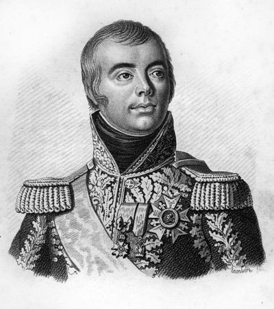जैक्स अलेक्जेंड्रे मैकडोनाल्ड (1765-1840), फ्रांस के मार्शल। "फ्रांसीसी की जीत और विजय के बाद फ्रांसीसी जनरलों के चित्र" में। 1818 में एम्ब्रोज़ टार्डियू द्वारा उकेरा गया। स्टेला संग्रह। द्वारा एम्ब्रोडि टार्डिउ