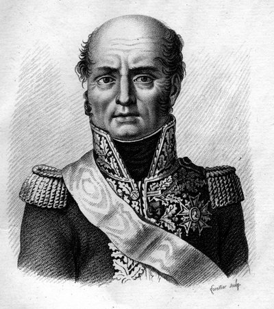 लुई निकोलस (लुई-निकोलस) d'Avout, dit Davout (1770-1823) फ्रांसीसी अधिकारी और एक मारेचल डी'एम्पायर - में "" पोर्ट्रेट्स डेस जेनरॉक्स फ़्रैंकैस एन सुइट लेस विक्टोयर्स एट कॉन्क्विटोयर्स डेस फ़्रैंकैस ”- ग्रेव बाई एम्ब्रोज़ टार्डियू १८१८ - स् द्वारा एम्ब्रोडि टार्डिउ