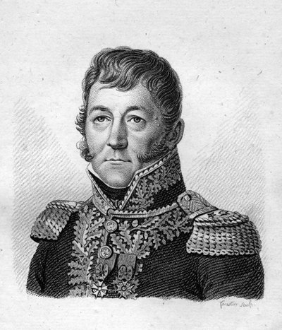 क्लाउड प्रोस्ट (1764-1834) का पोर्ट्रेट, साम्राज्य के बैरन, तोपखाने के ब्रिगेड जनरल - "फ्रांसीसी जनरलों के चित्रों में फ्रांसीसी की जीत और विजय"। 1818 में एम्ब्रोज़ टार्डियू द्वारा कब्र। स्टेला संग्रह। द्वारा एम्ब्रोडि टार्डिउ