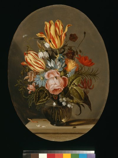फूलों का एक फूलदान, c.1633 (कैनवास पर तेल) द्वारा यंगर बॉसचर्ट अमरबियस