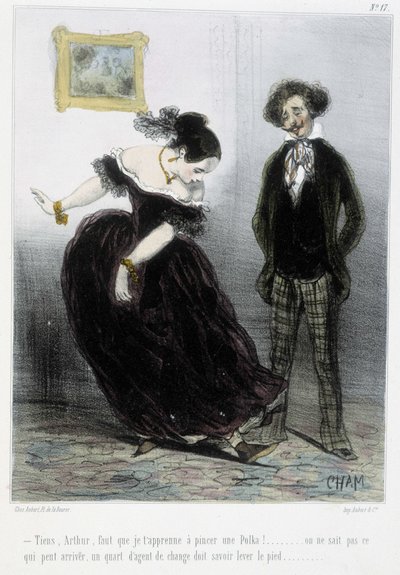 कैरिकेचर - चाम द्वारा "" मेडेलिन्स "" में, v.1870-1880 द्वारा Amedee de Noe (चाम)