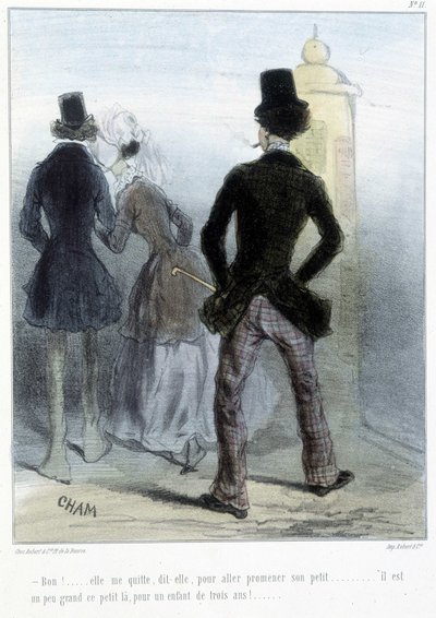 कैरिकेचर - चाम द्वारा "" मेडेलिन्स "" में, v.1870-1880 द्वारा Amedee de Noe (चाम)