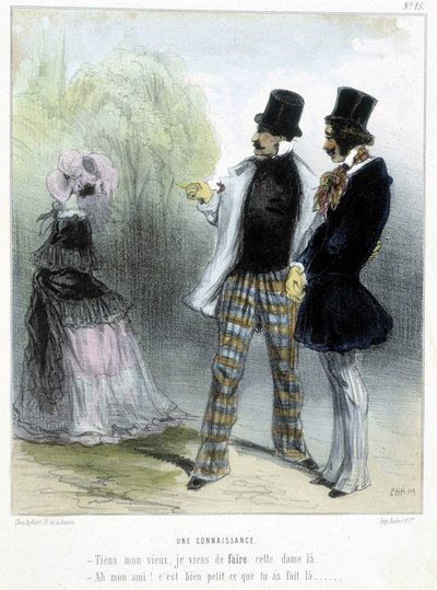 एक परिचित - चाम द्वारा "" मेडेलीन "" में, v.1870-1880 द्वारा Amedee de Noe (चाम)
