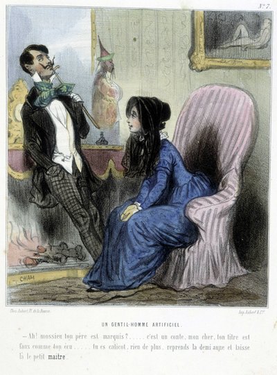 एक कृत्रिम सज्जन - चाम द्वारा "" मेडेलिन्स "" में, c.1870-1880 द्वारा Amedee de Noe (चाम)