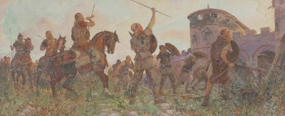 लंदन में सक्सोंस का आगमन, c530 ईस्वी, c1912 द्वारा अमेदी फॉरेस्टियर