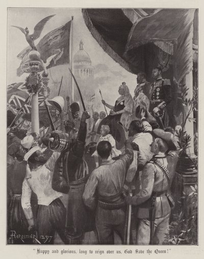 खुश और गौरवशाली, लंबे समय तक हम पर राज करने वाले, गॉड सेव द क्वीन! द्वारा अमेदी फॉरेस्टियर