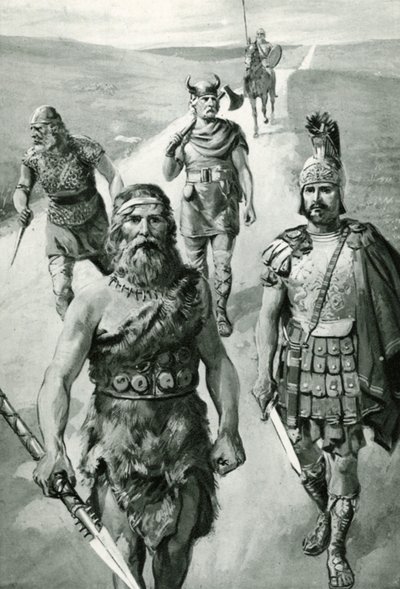 इंग्लैंड की सड़कें: प्राचीन ब्रिटिश प्रमुख, रोमन सैनिक, सेक्सन, डेन और नॉर्मन द्वारा अमेदी फॉरेस्टियर