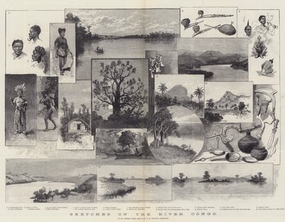 कांगो नदी पर रेखाचित्र द्वारा Amedee Forestier
