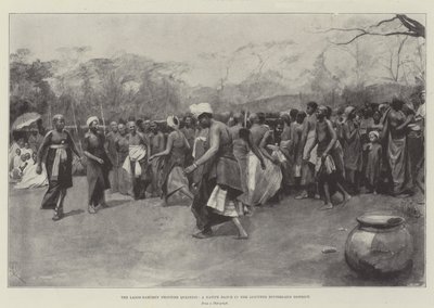 लागोस-डाहेमी फ्रंटियर प्रश्न, विवादित हिंटलैंड जिले में एक मूल निवासी नृत्य द्वारा अमेदी फॉरेस्टियर
