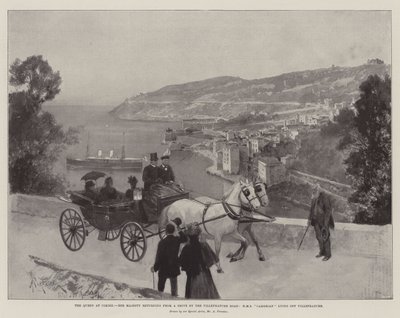 Cimiez की रानी, महामहिम Villefranche Road, HMS Cambrian Villefranche से दूर एक ड्राइव से लौटते हुए द्वारा अमेदी फॉरेस्टियर