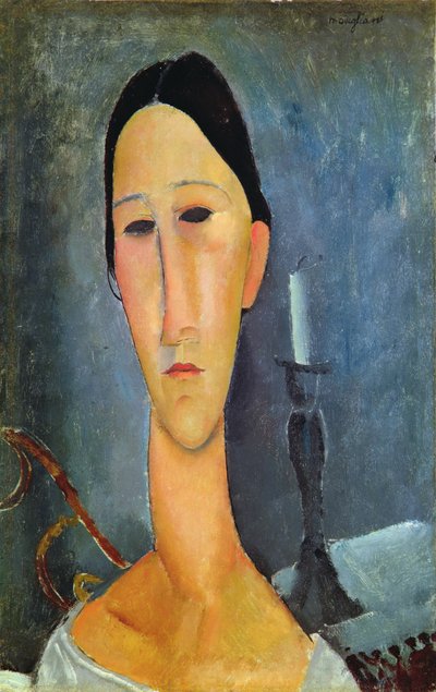 कैंडलस्टिक, 1919 के साथ हंका जोबोरोव्स्का द्वारा Amedeo Modigliani