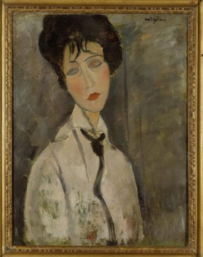 काले क्रवेट वाली महिला द्वारा Amedeo Modigliani