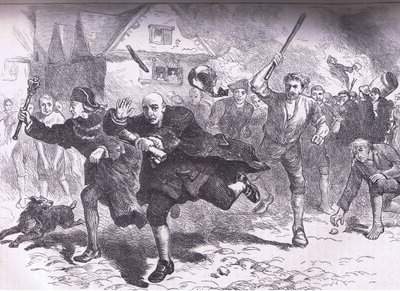 दंगाई 1766 से पहले हचिंसन की उड़ान, कैसेल, पेट्टर और गैलपिन द्वारा प्रकाशित संयुक्त राज्य अमेरिका के कैसल्स इतिहास का चित्रण, c.1900 द्वारा अमेरिकन इंग्लिश स्कूल