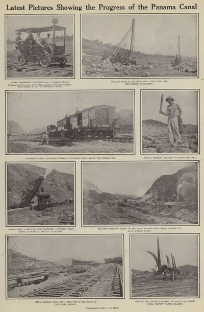 पनामा नहर की प्रगति को दर्शाने वाली नवीनतम तस्वीरें (बी/डब्ल्यू फोटो) द्वारा अमेरिकी फ़ोटोग्राफ़र (बाद में)