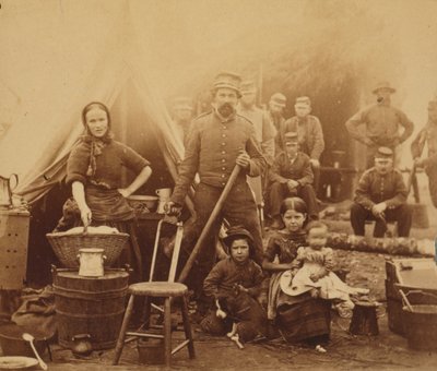 वाशिंगटन, डीसी, 1862 के पास 31 वीं पेन्सिलवेनिया इन्फैंट्री का शिविर (एल्बम प्रिंट) द्वारा अमेरिकी फोटोग्राफर