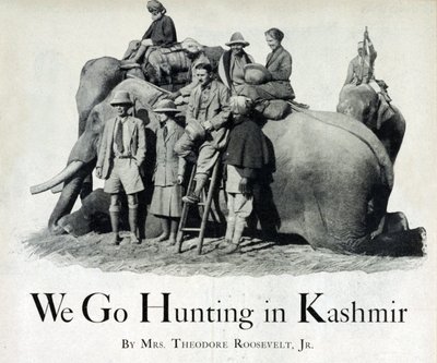 थिओडोर रूजवेल्ट III और एलेनोर बटलर अलेक्जेंडर-रूजवेल्ट कश्मीर में शिकार, 1925 द्वारा अमेरिकी फोटोग्राफर