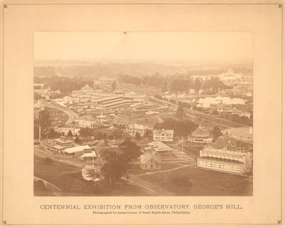 वेधशाला, जार्ज हिल, फिलाडेल्फिया, 1876 (सिल्वर बेनटेन) से सौ साल की अंतर्राष्ट्रीय प्रदर्शनी का दृश्य द्वारा अमेरिकी फोटोग्राफर