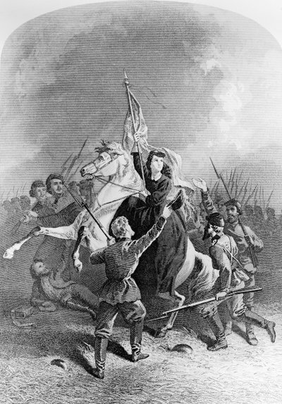 एनी इथरिज हुक (1839-1913) नागरिक युद्ध में महिला कार्य से चित्रण द्वारा अमेरिकी स्कूल