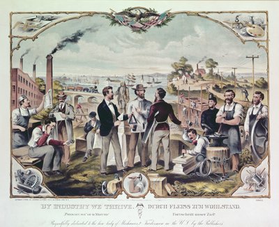 किम्मेल एंड वायगेट द्वारा 1873 में उद्योग वी थ्राइव द्वारा प्रकाशित द्वारा अमेरिकी स्कूल